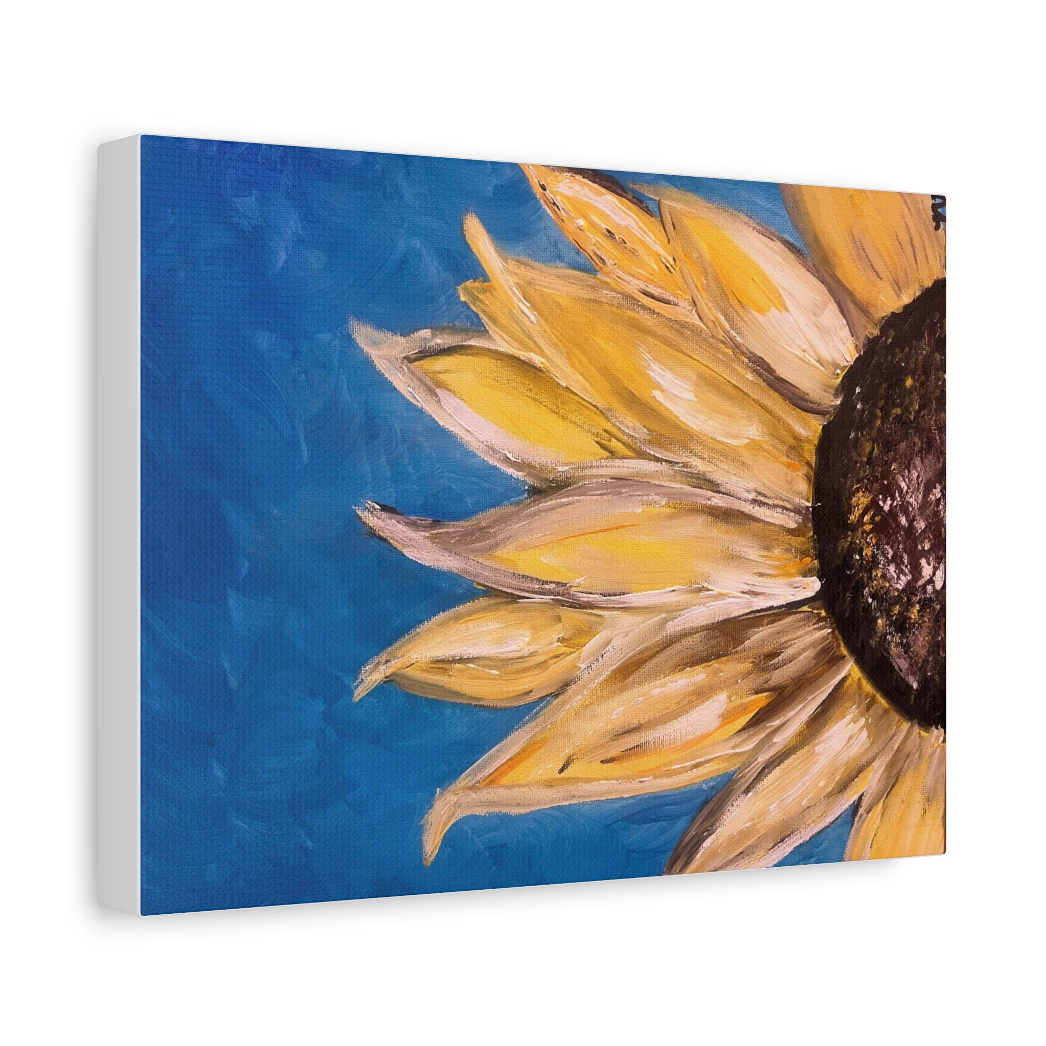 Sunny Sunflower Canvas stretched matte wall art | 1.25" depth
