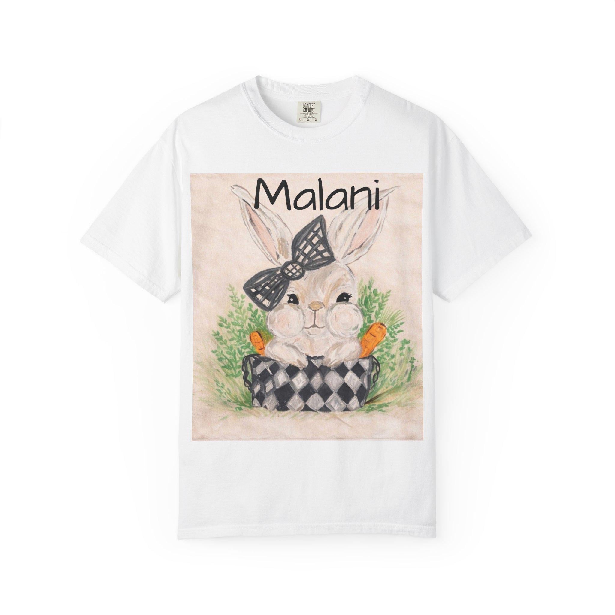 Bunny with Carrots T-shirt | Watercolor Bunny Illustration