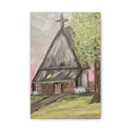Rustic Church Painting Canvas | Religious Wall Art, Country Chapel Décor