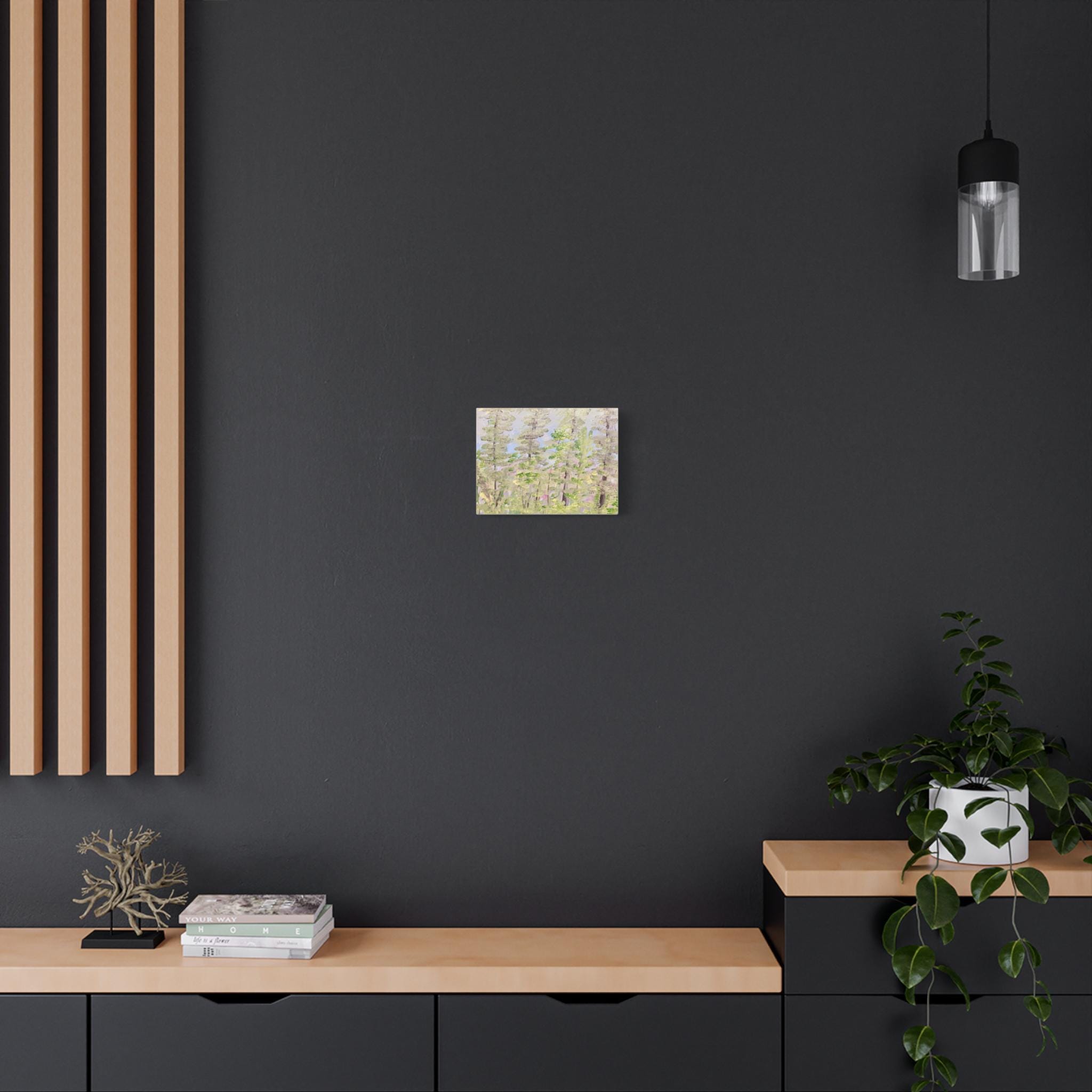 Abstract Forest Painting Canvas | Matte Stretched Wall Art 1.25"