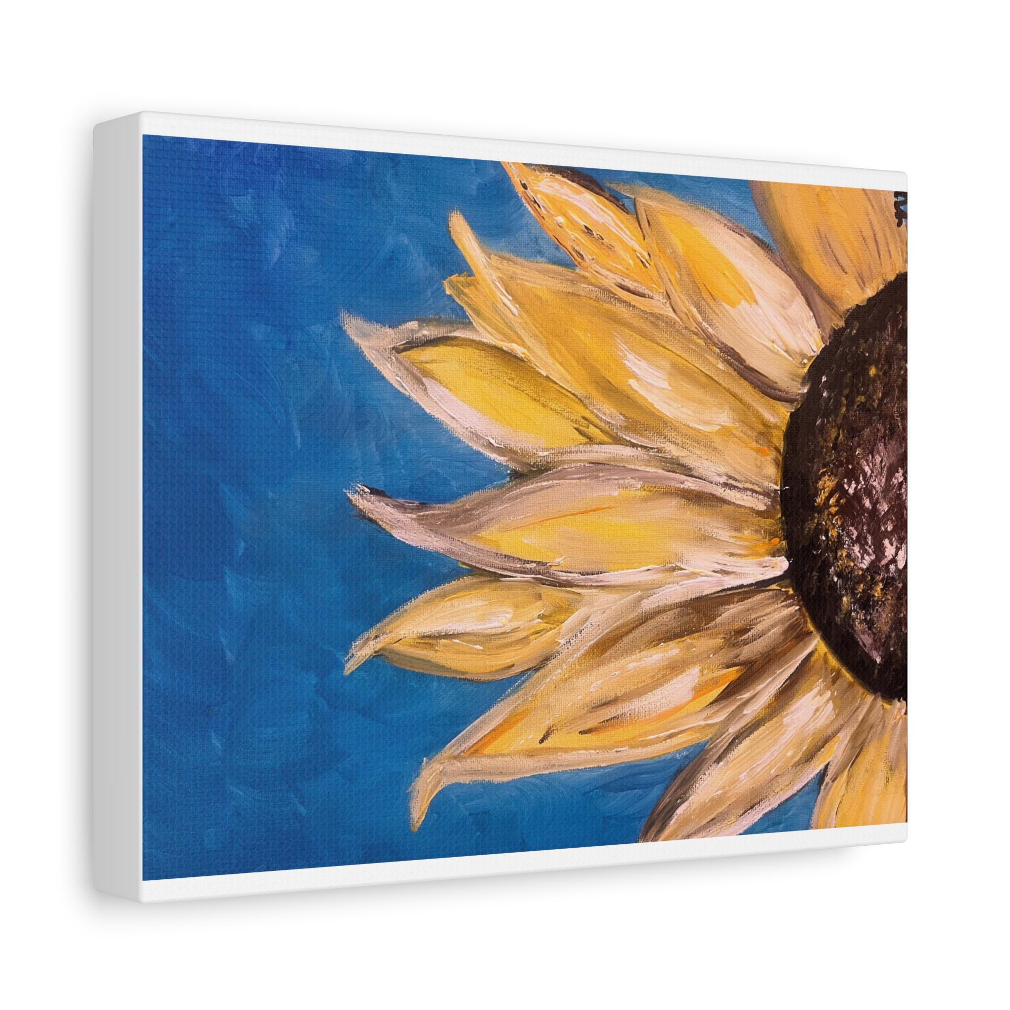Sunny Sunflower Canvas stretched matte wall art | 1.25" depth