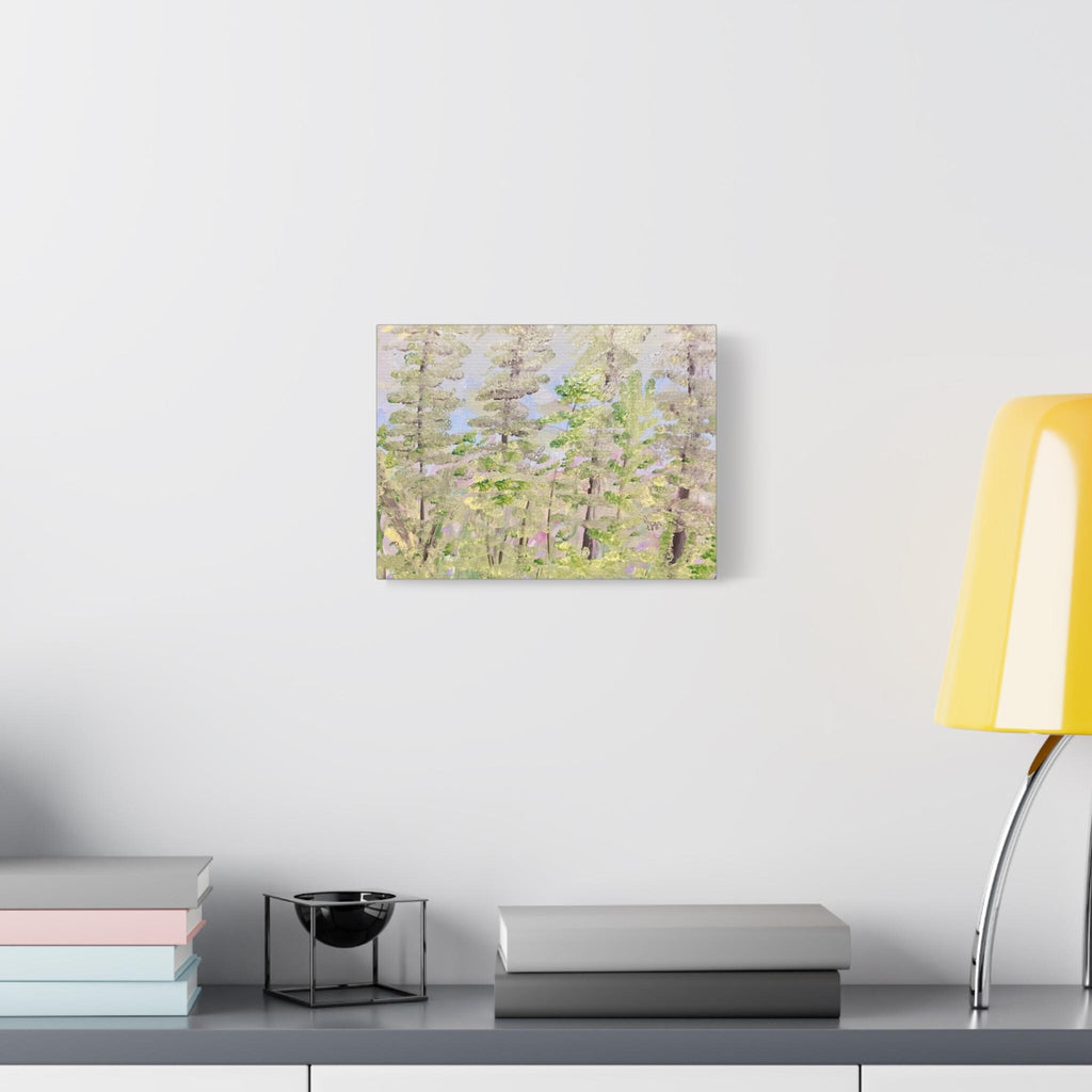 Abstract Forest Painting Canvas | Matte Stretched Wall Art 1.25"