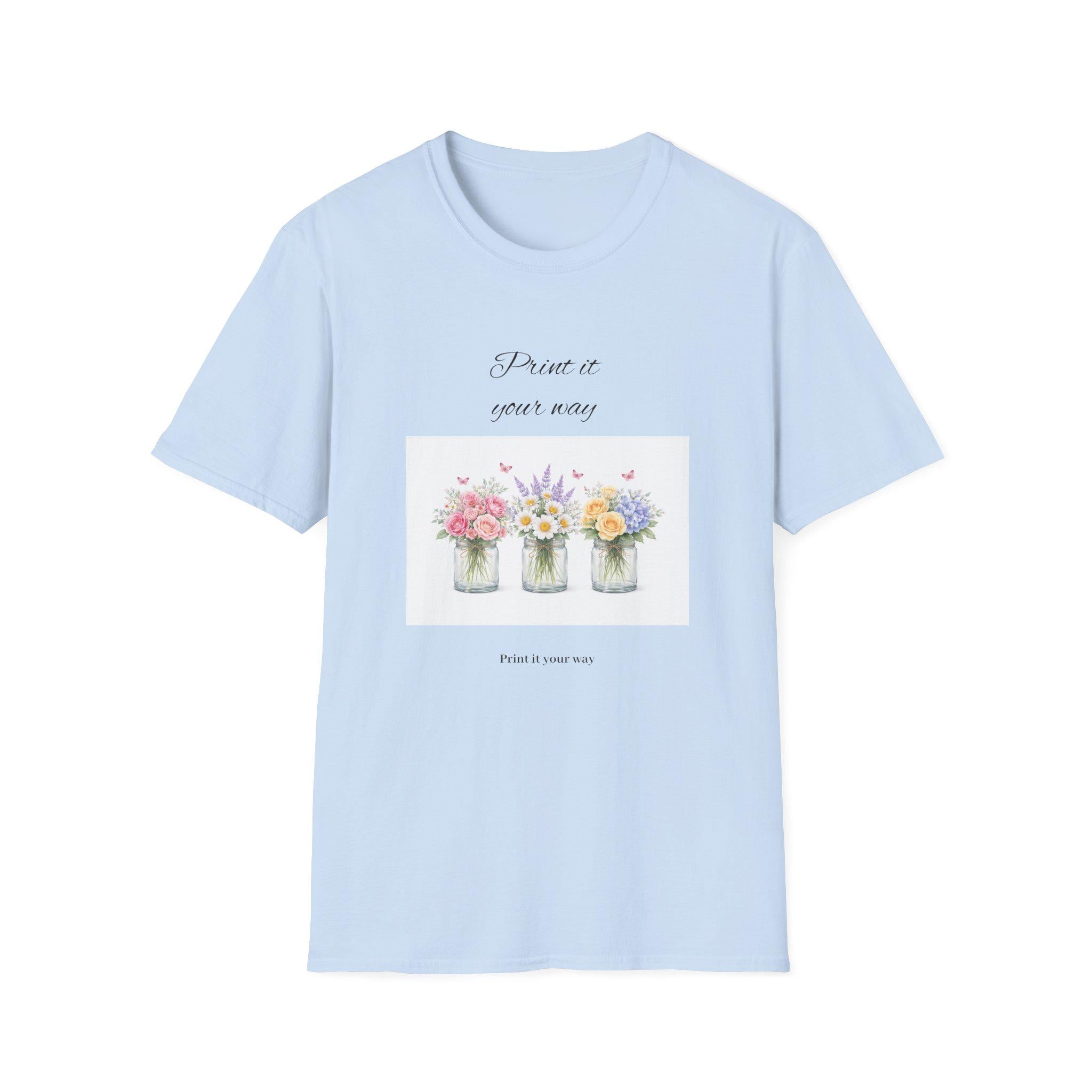 Spring Floral Mason Jars T-Shirt | watercolor flowers
