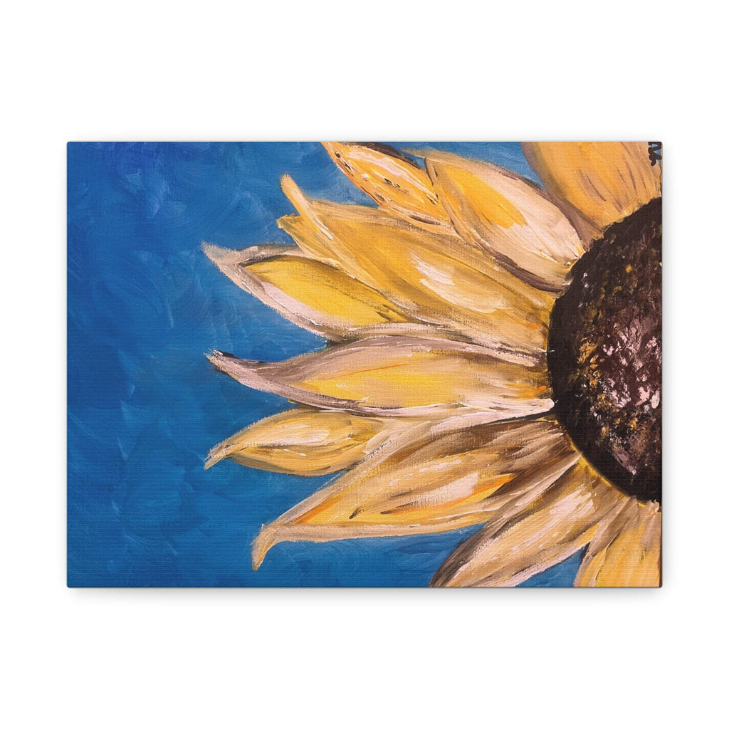 Sunny Sunflower Canvas stretched matte wall art | 1.25" depth
