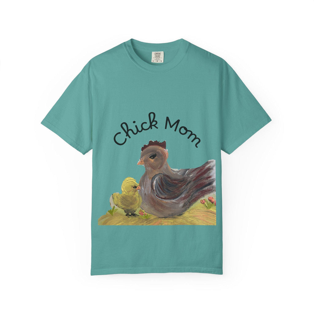 Chick Mom T-shirt | Hen and Chick Illustration, Farm Animal Tee