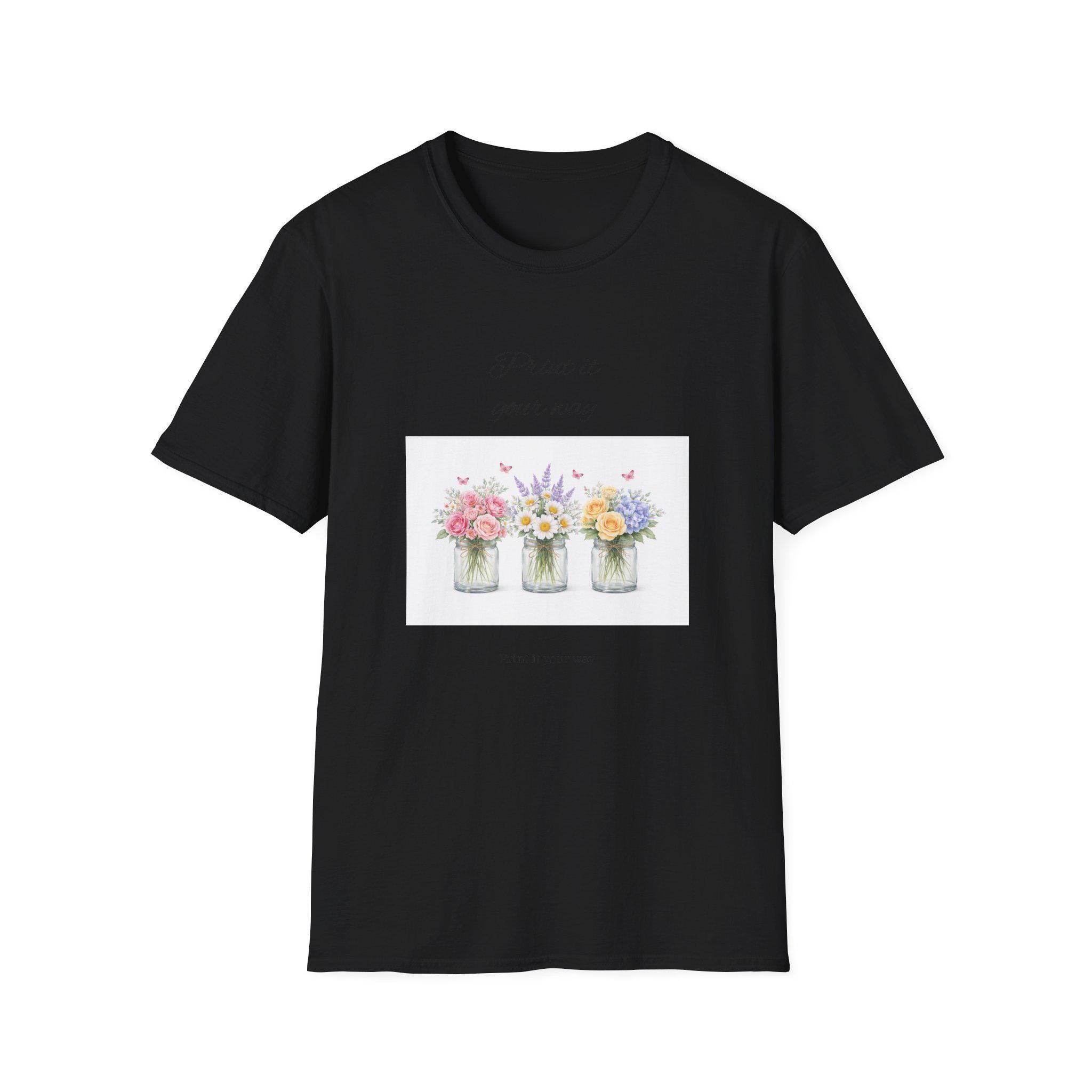 Spring Floral Mason Jars T-Shirt | watercolor flowers