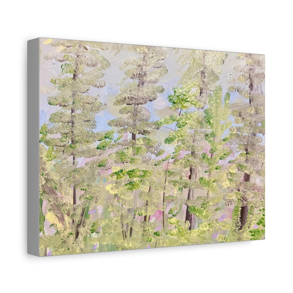 Abstract Forest Painting Canvas | Matte Stretched Wall Art 1.25"