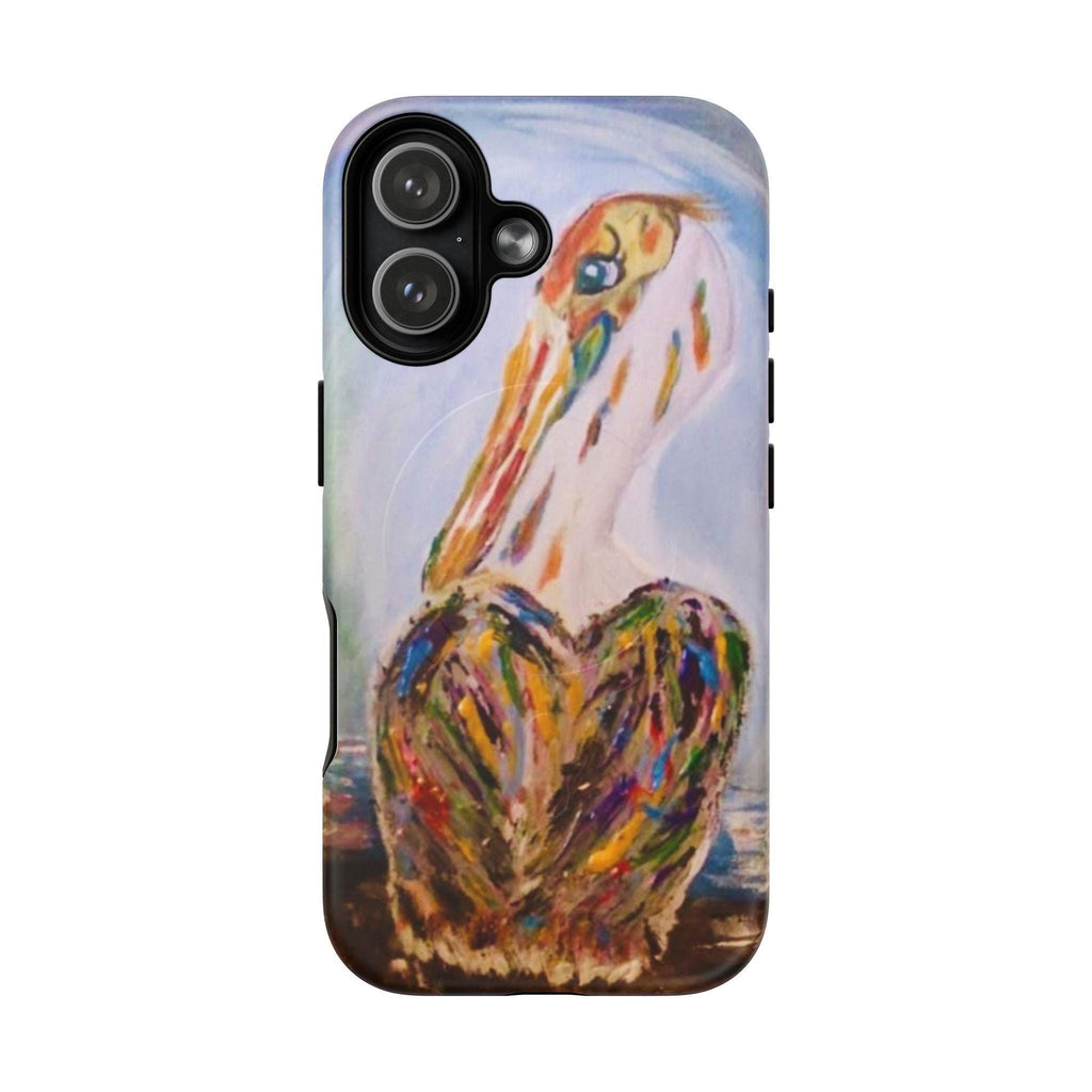 Colorful Pelican Heart Phone Case | Tough Magnetic Case