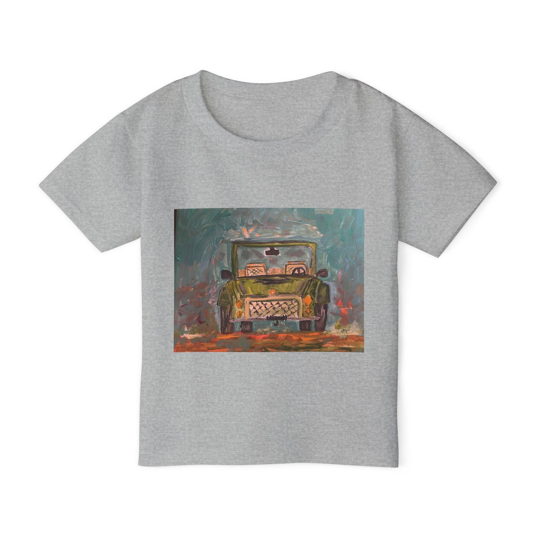 Vintage School Bus Illustration Toddler T-shirt | Colorful Kids Vehicle Art
