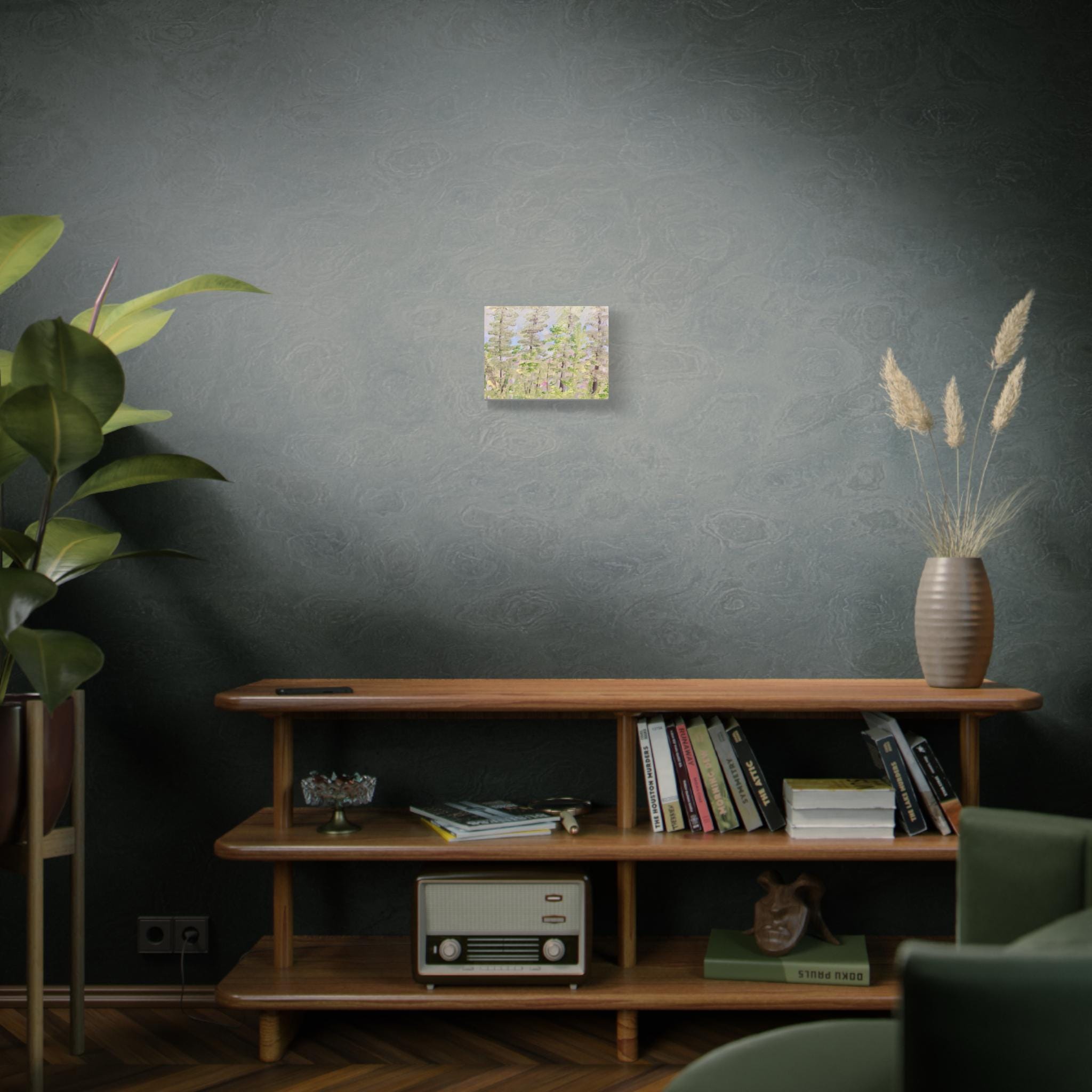 Abstract Forest Painting Canvas | Matte Stretched Wall Art 1.25"