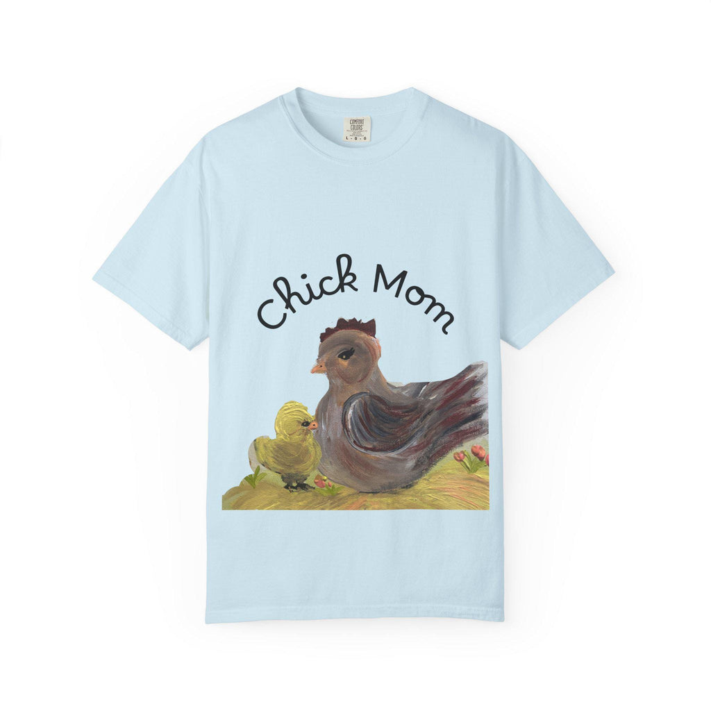 Chick Mom T-shirt | Hen and Chick Illustration, Farm Animal Tee