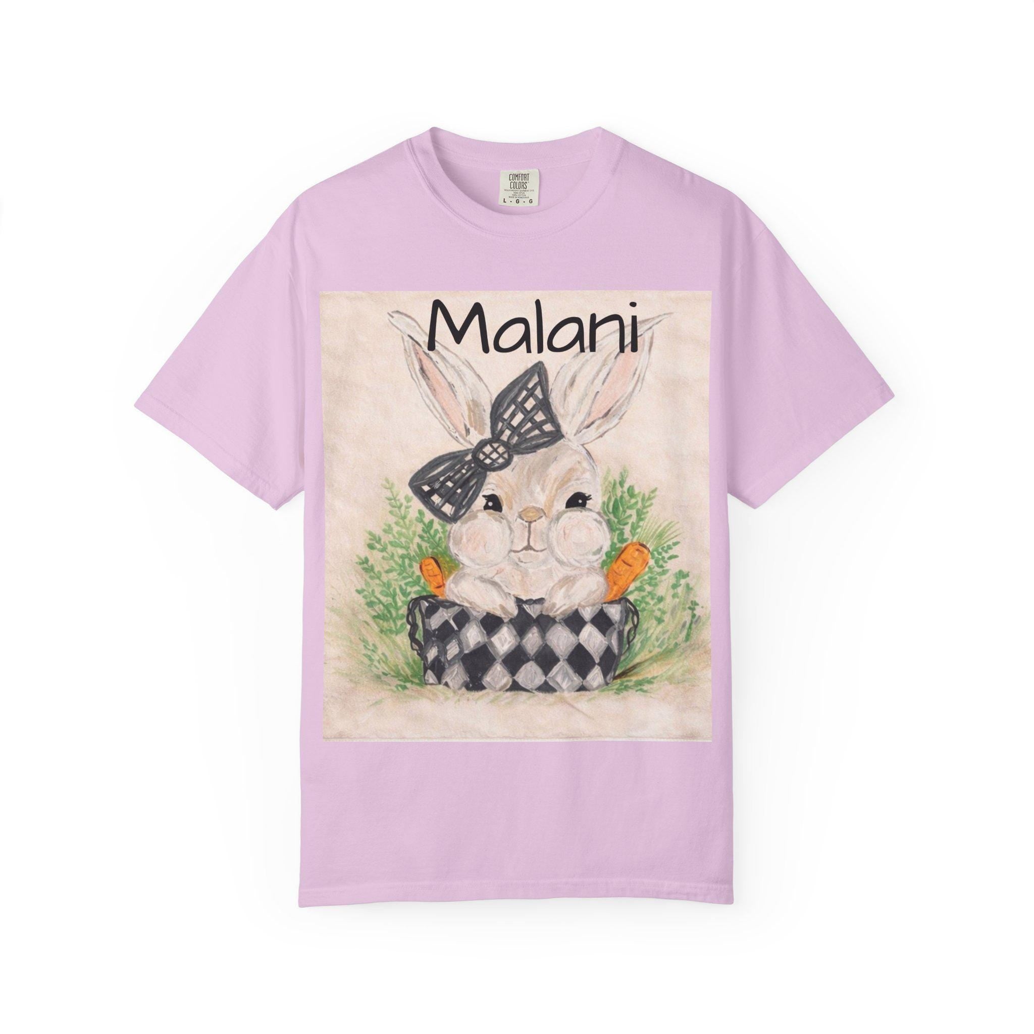 Bunny with Carrots T-shirt | Watercolor Bunny Illustration