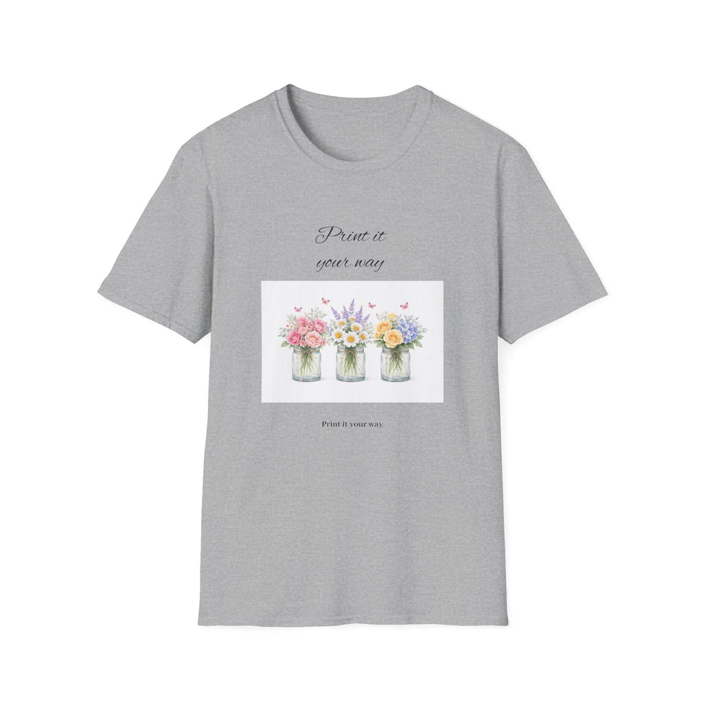 Spring Floral Mason Jars T-Shirt | watercolor flowers