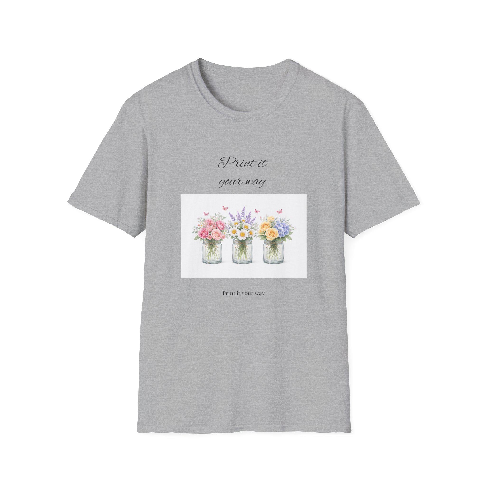 Spring Floral Mason Jars T-Shirt | watercolor flowers