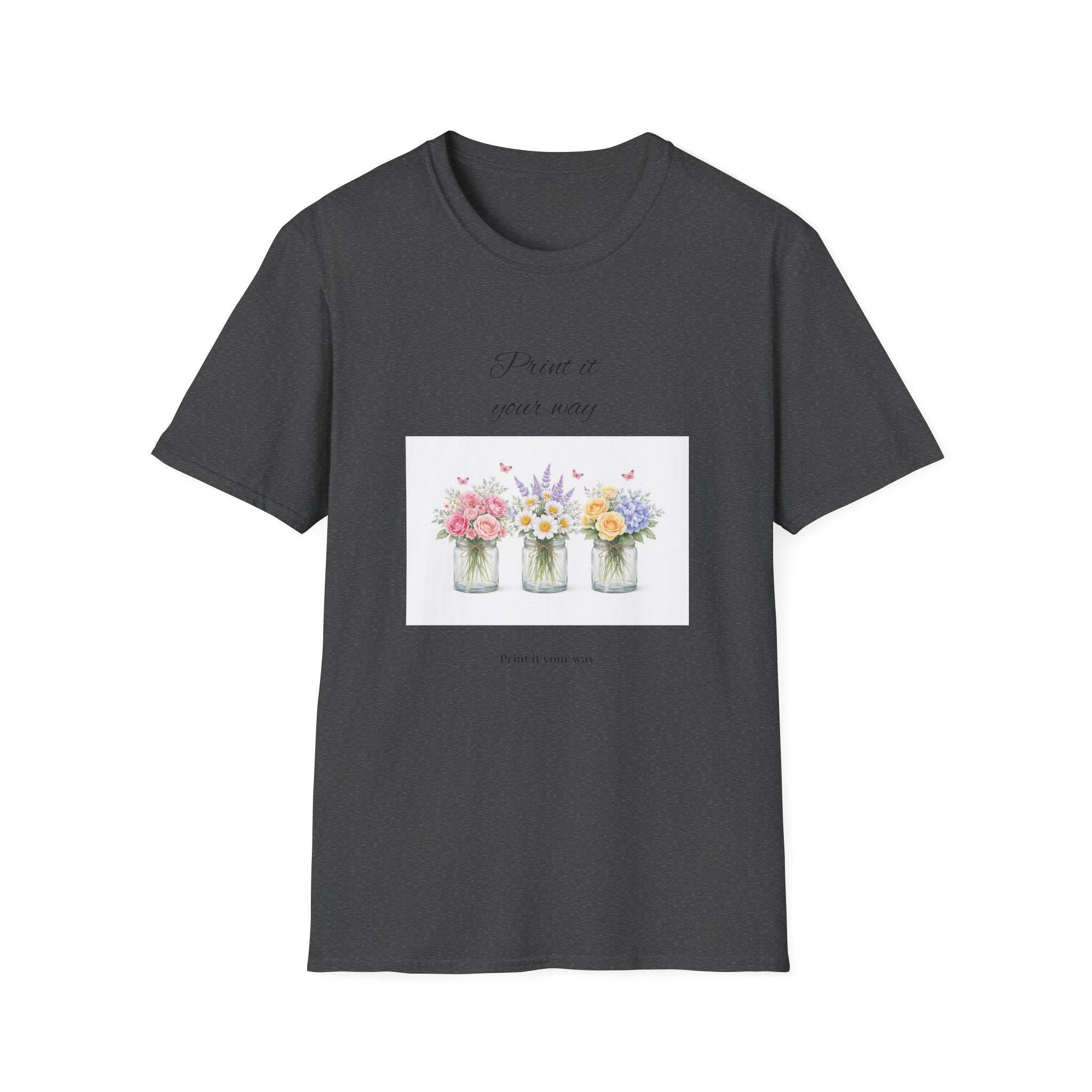 Spring Floral Mason Jars T-Shirt | watercolor flowers