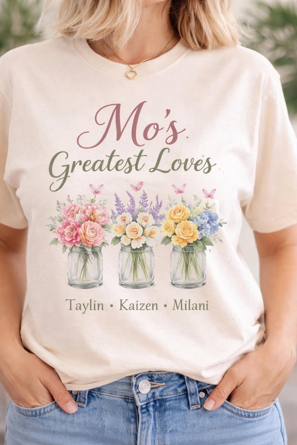 Spring Floral Mason Jars T-Shirt | watercolor flowers