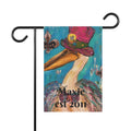 Whimsical Pelican in Top Hat Garden Banner | Custom Name Option