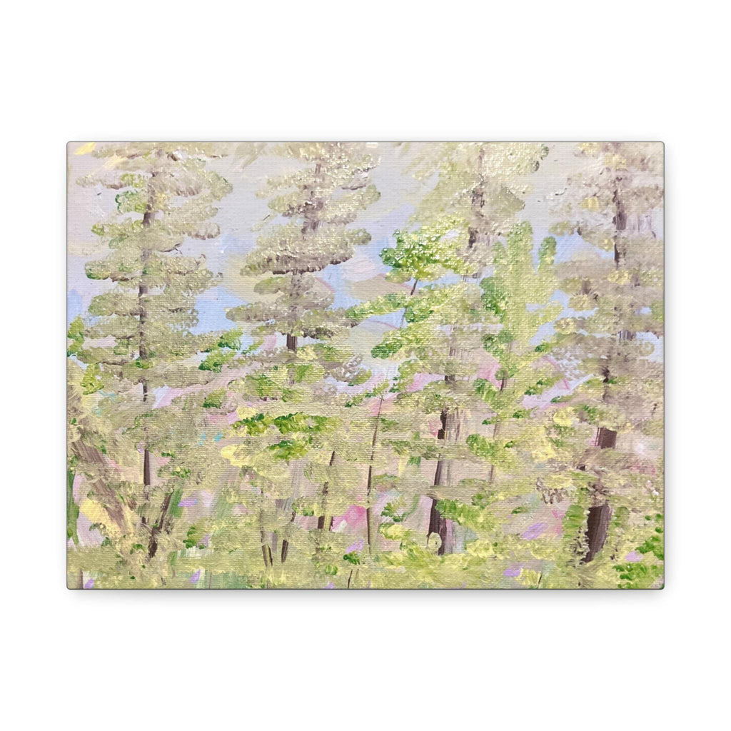 Abstract Forest Painting Canvas | Matte Stretched Wall Art 1.25"