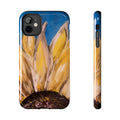 Sunflower Petals Phone Case | Painted Floral iPhone Case, Bright Blue Background