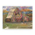 Colorful Barn Landscape Matte Canvas