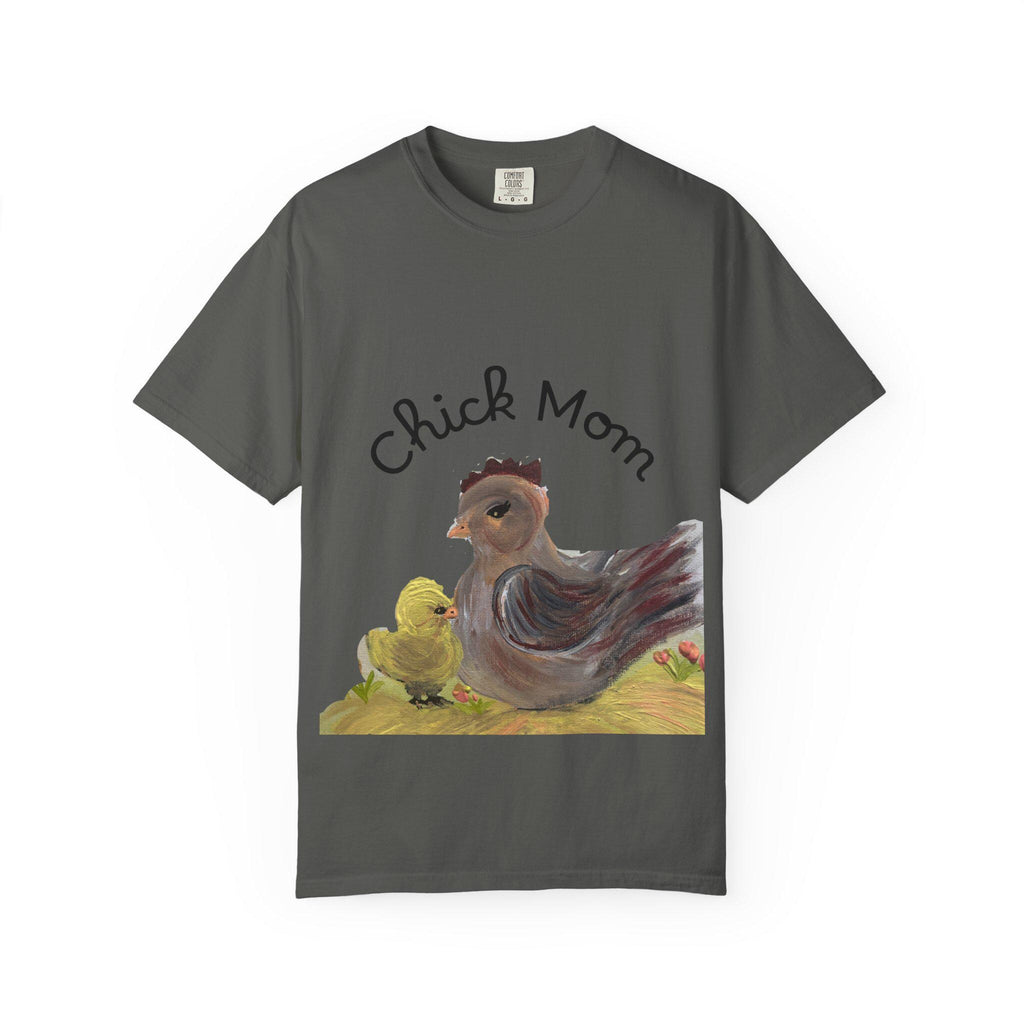 Chick Mom T-shirt | Hen and Chick Illustration, Farm Animal Tee