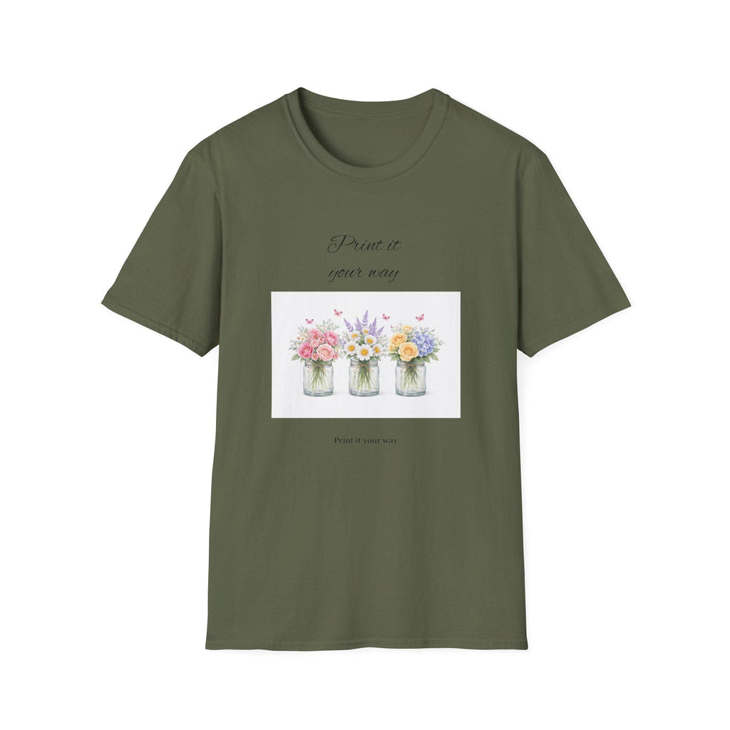 Spring Floral Mason Jars T-Shirt | watercolor flowers
