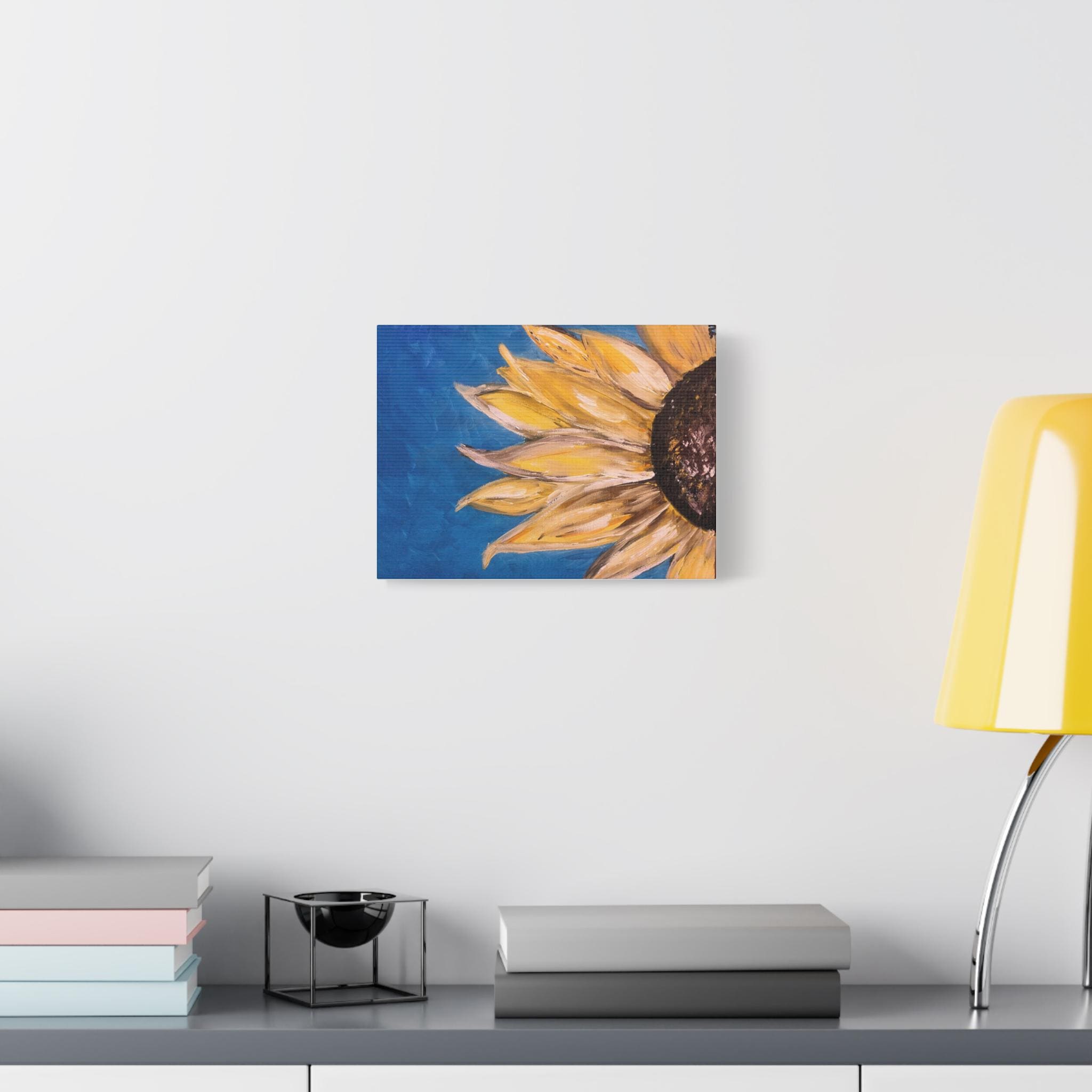 Sunny Sunflower Canvas stretched matte wall art | 1.25" depth