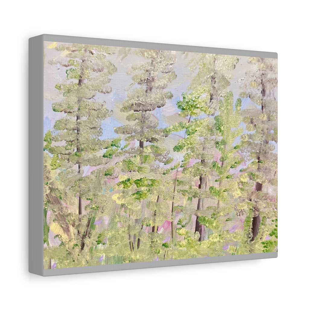 Abstract Forest Painting Canvas | Matte Stretched Wall Art 1.25"