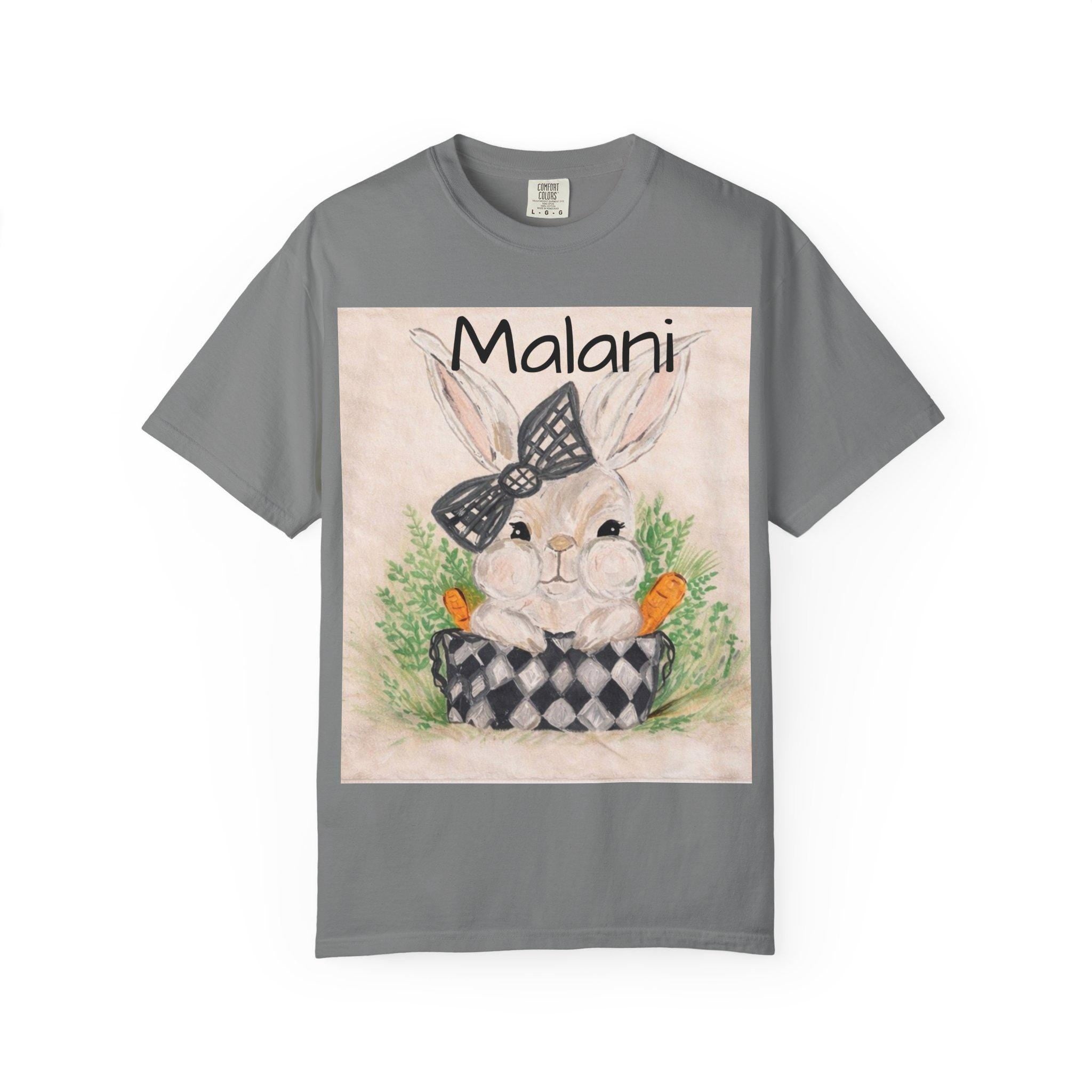 Bunny with Carrots T-shirt | Watercolor Bunny Illustration