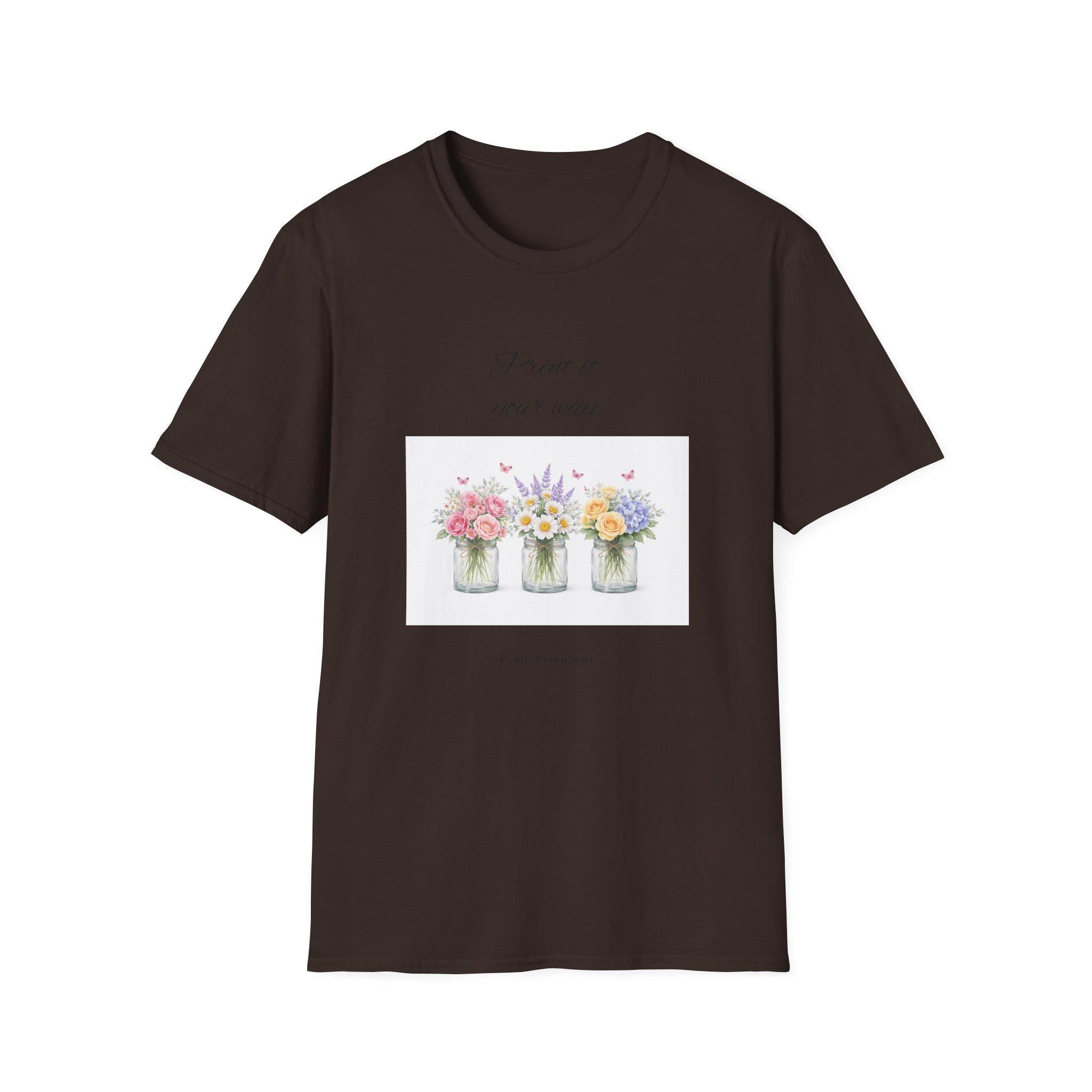 Spring Floral Mason Jars T-Shirt | watercolor flowers